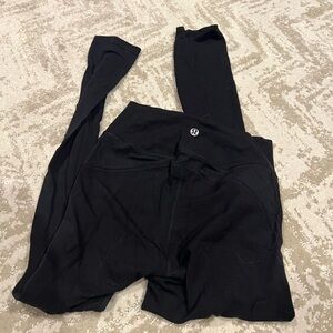 Lululemon Black Nulu ribbed pannel Leggings